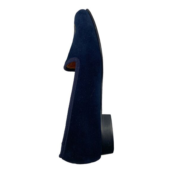 BERK Blue Velvet Embroidered CROWN “G” Loafers Slippers - UK 6 / US 8.5 - Picture 5 of 7